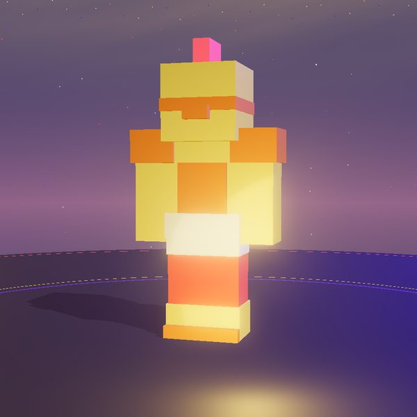 Chicky Set worn on a mannequin, 3D render