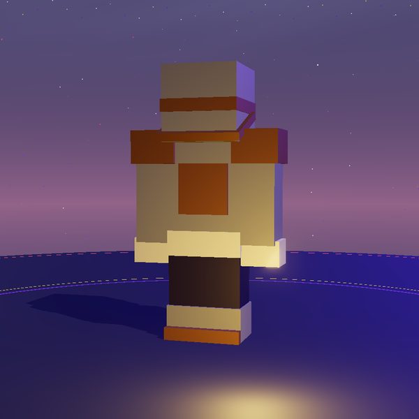 Lame Set worn on a mannequin, 3D render
