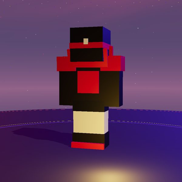 Vampire Set worn on a mannequin, 3D render