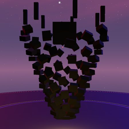 Silhouette of the Squallking, a crowned funnel of debris